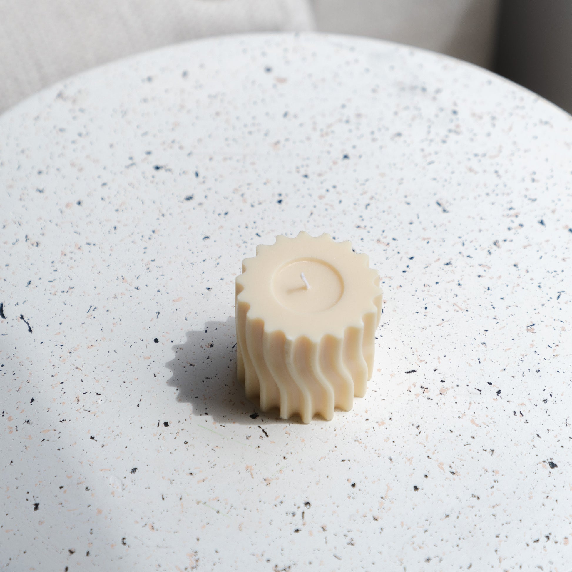 River Wavy Pillar Candle Small