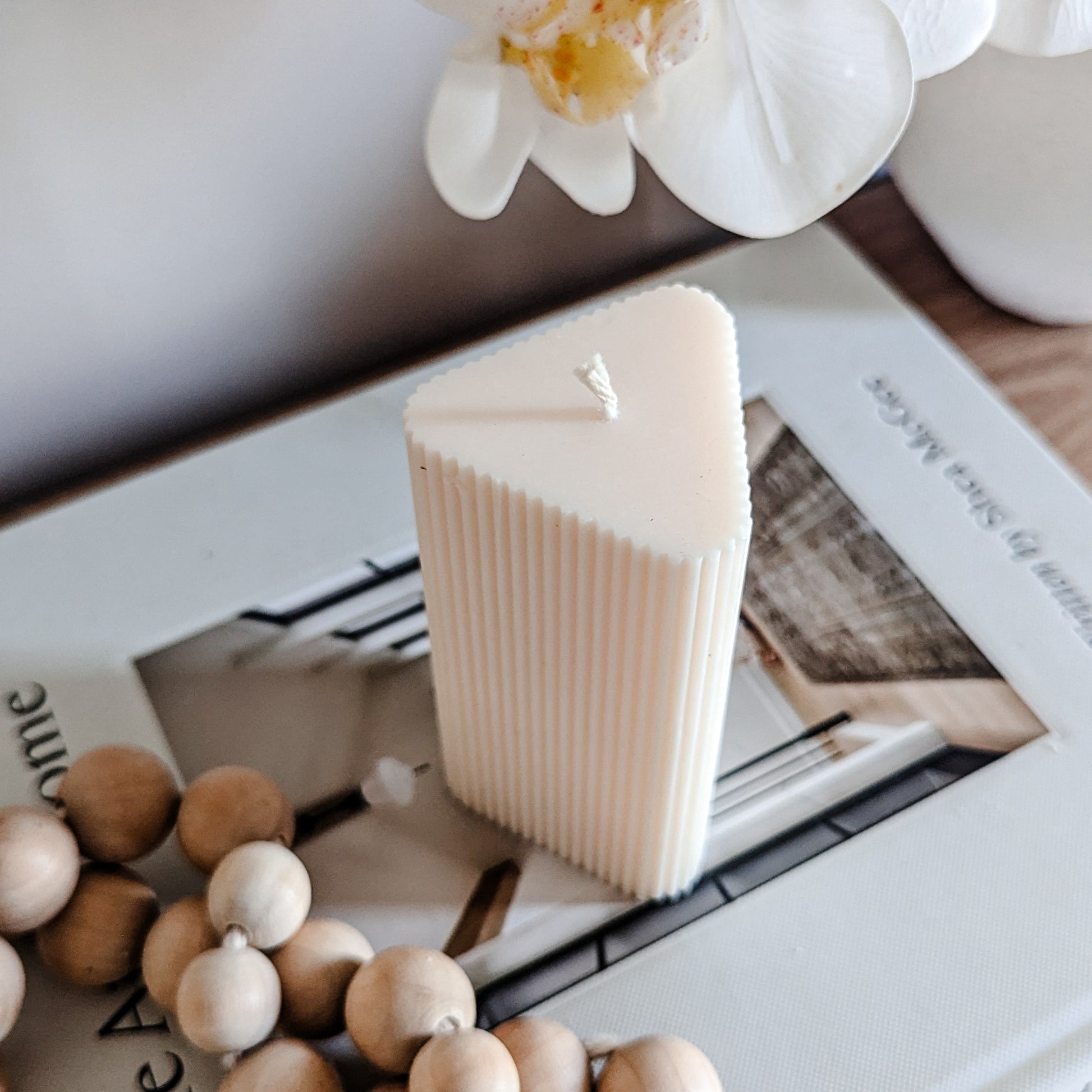 Milo Triangle Pillar Candle Medium