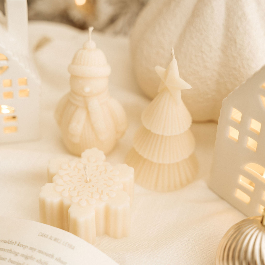 Christmas Snowman Decorative Candle