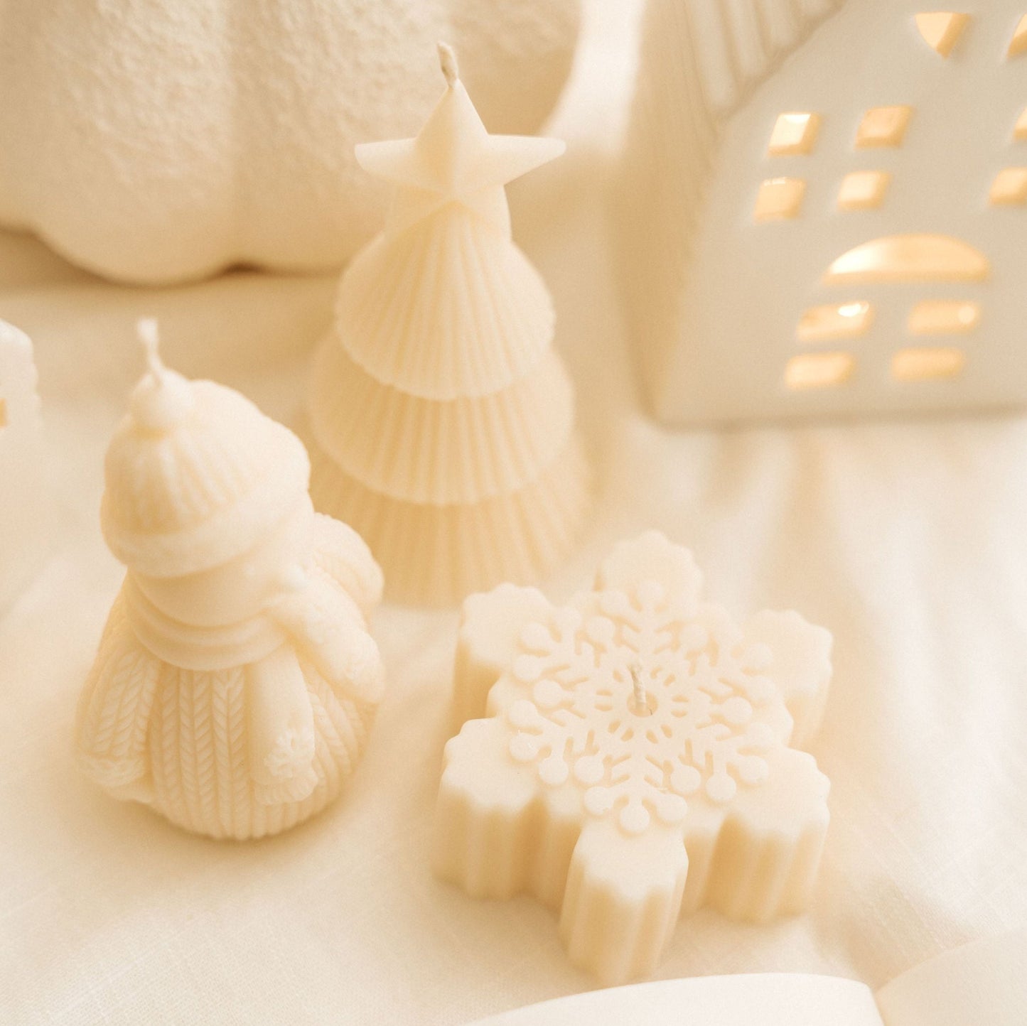 Christmas Snowflake Decorative Candle