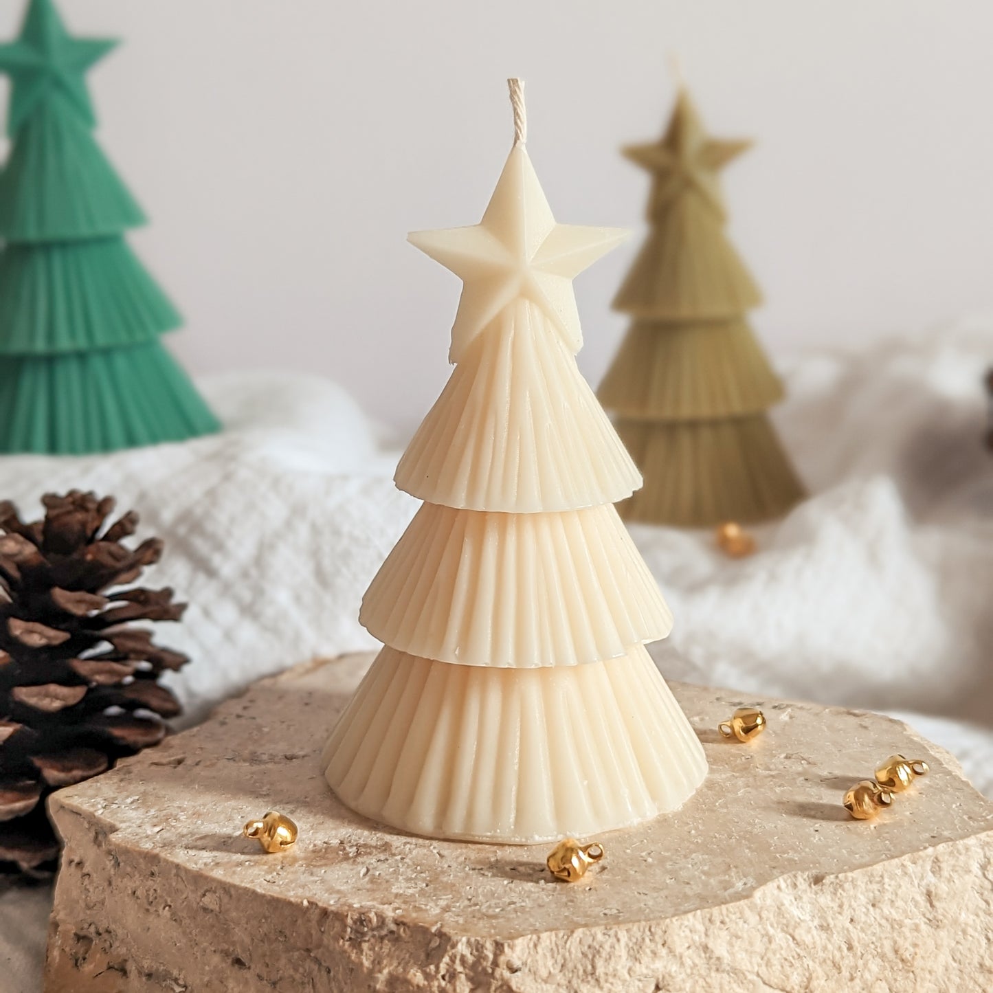 Christmas Tree with Star Decorative Candle