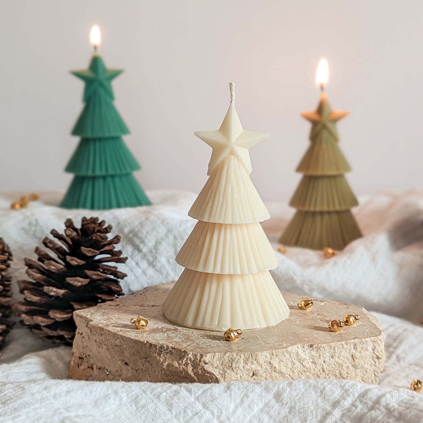 Christmas Tree with Star Decorative Candle