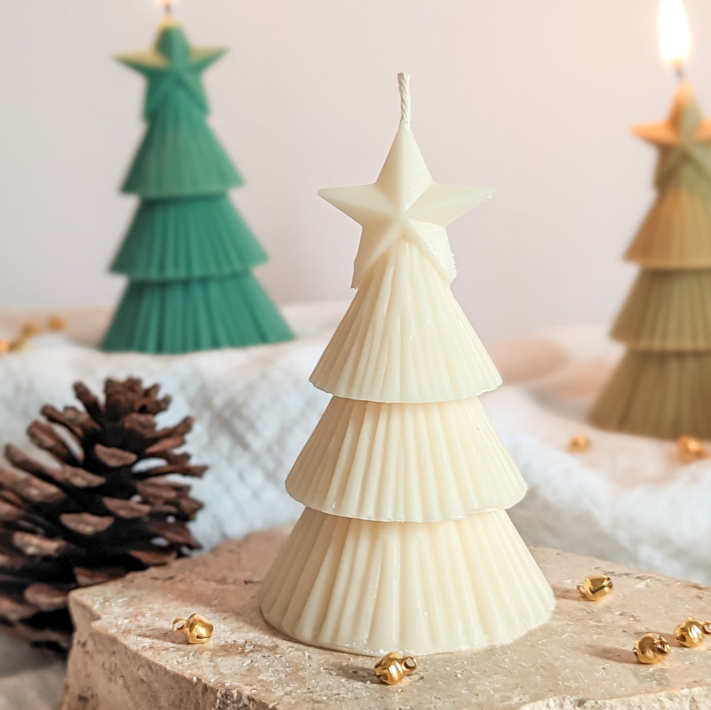 Christmas Tree with Star Decorative Candle