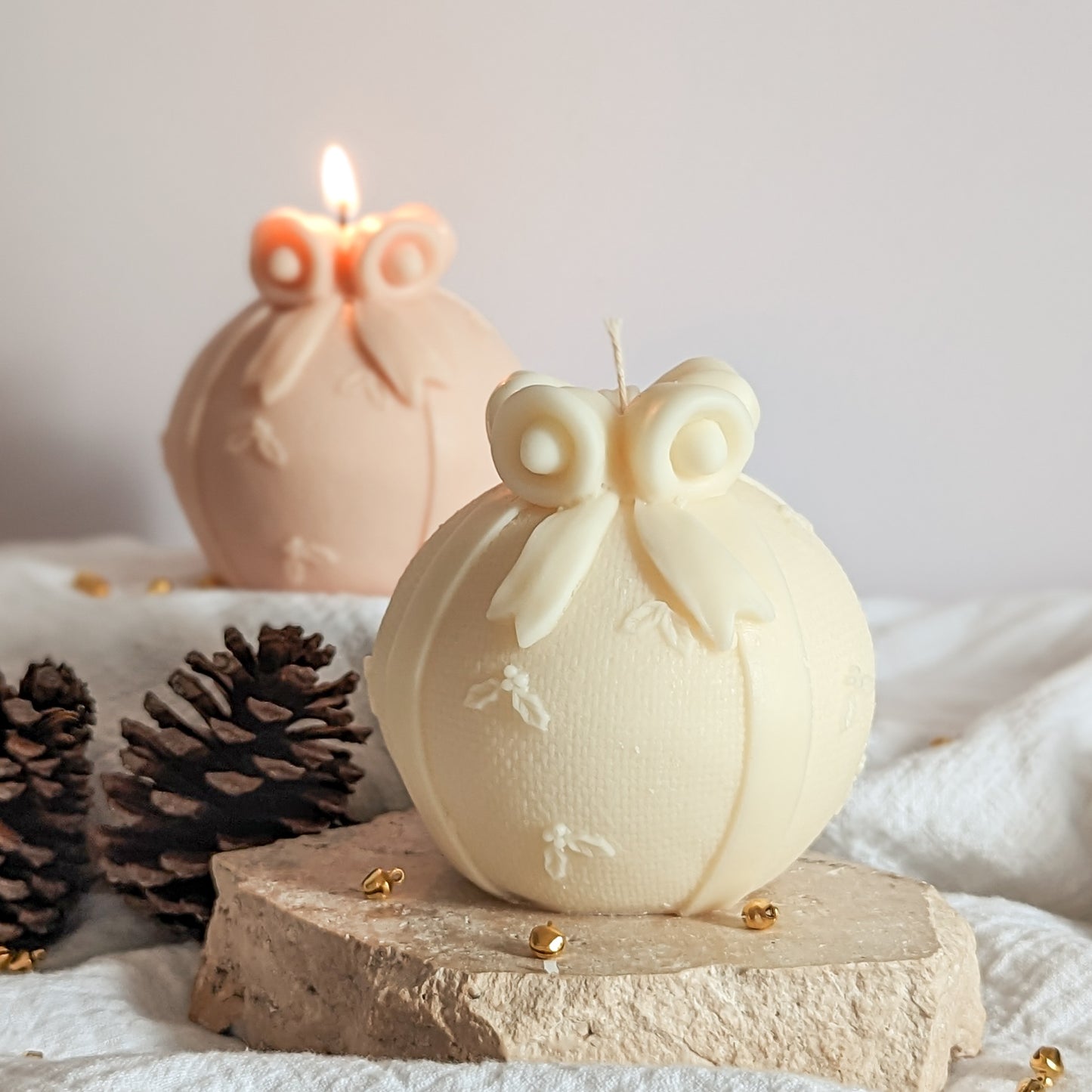 Christmas Pudding Large Decorative Candle