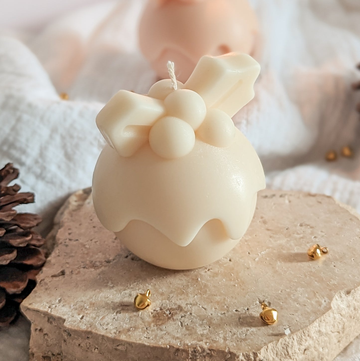 Christmas Pudding Small Decorative Candle