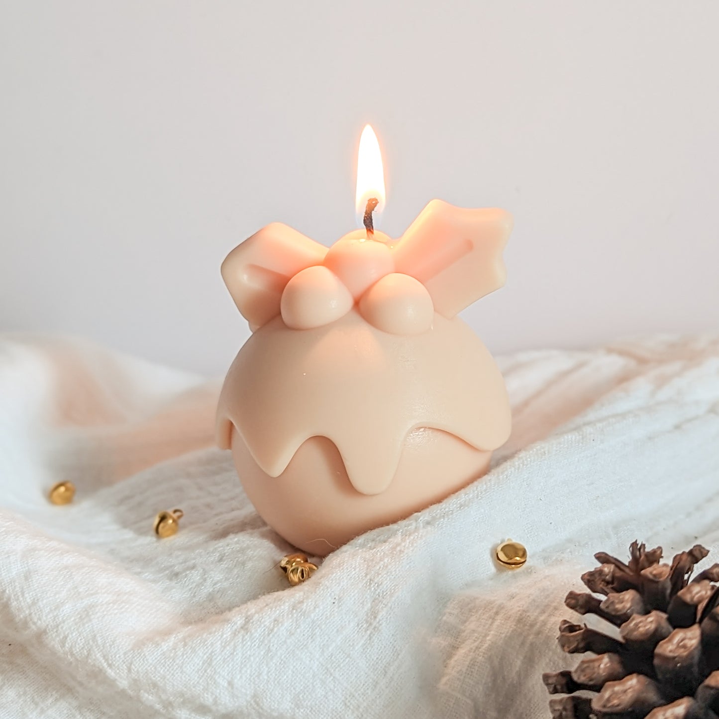 Christmas Pudding Small Decorative Candle