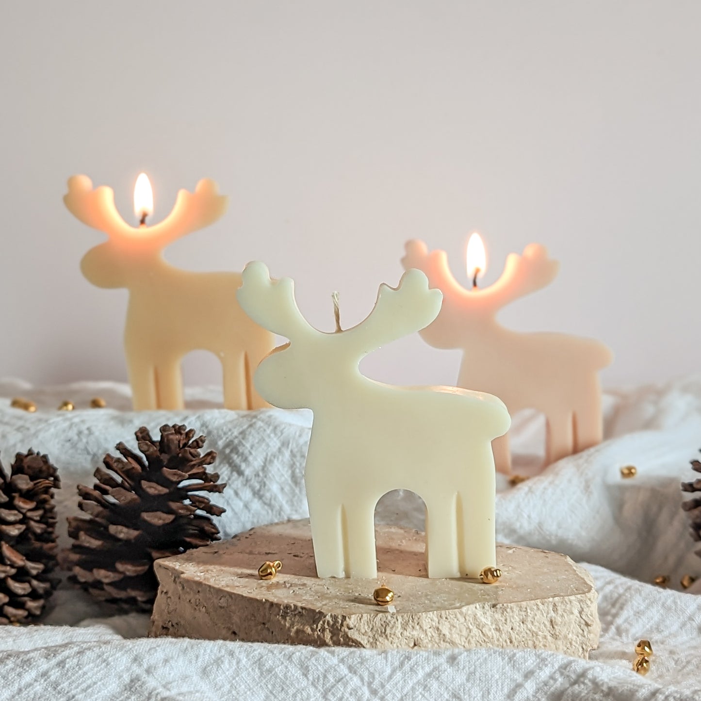 Christmas Reindeer Decorative Candle