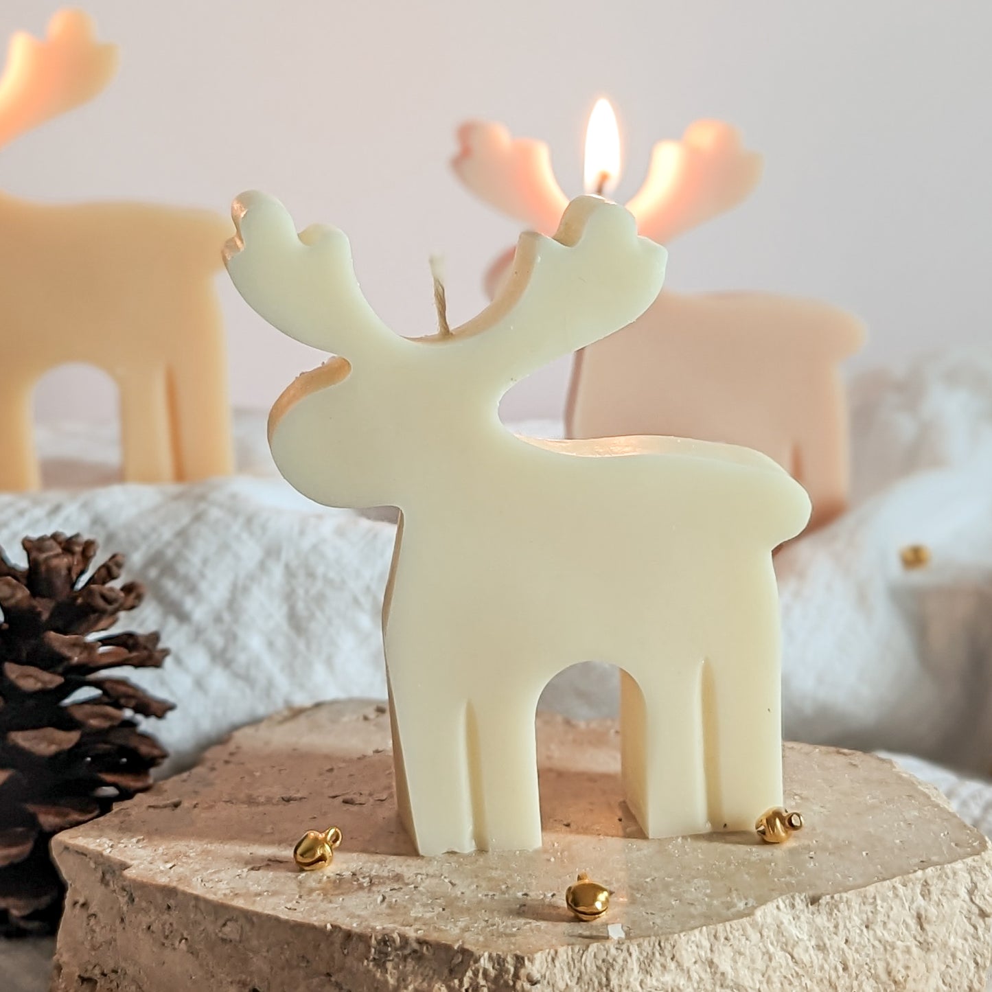 Christmas Reindeer Decorative Candle