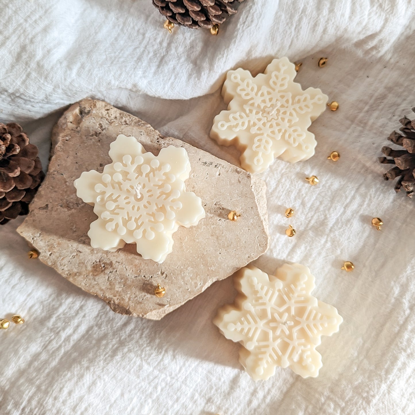 Christmas Snowflake Decorative Candle