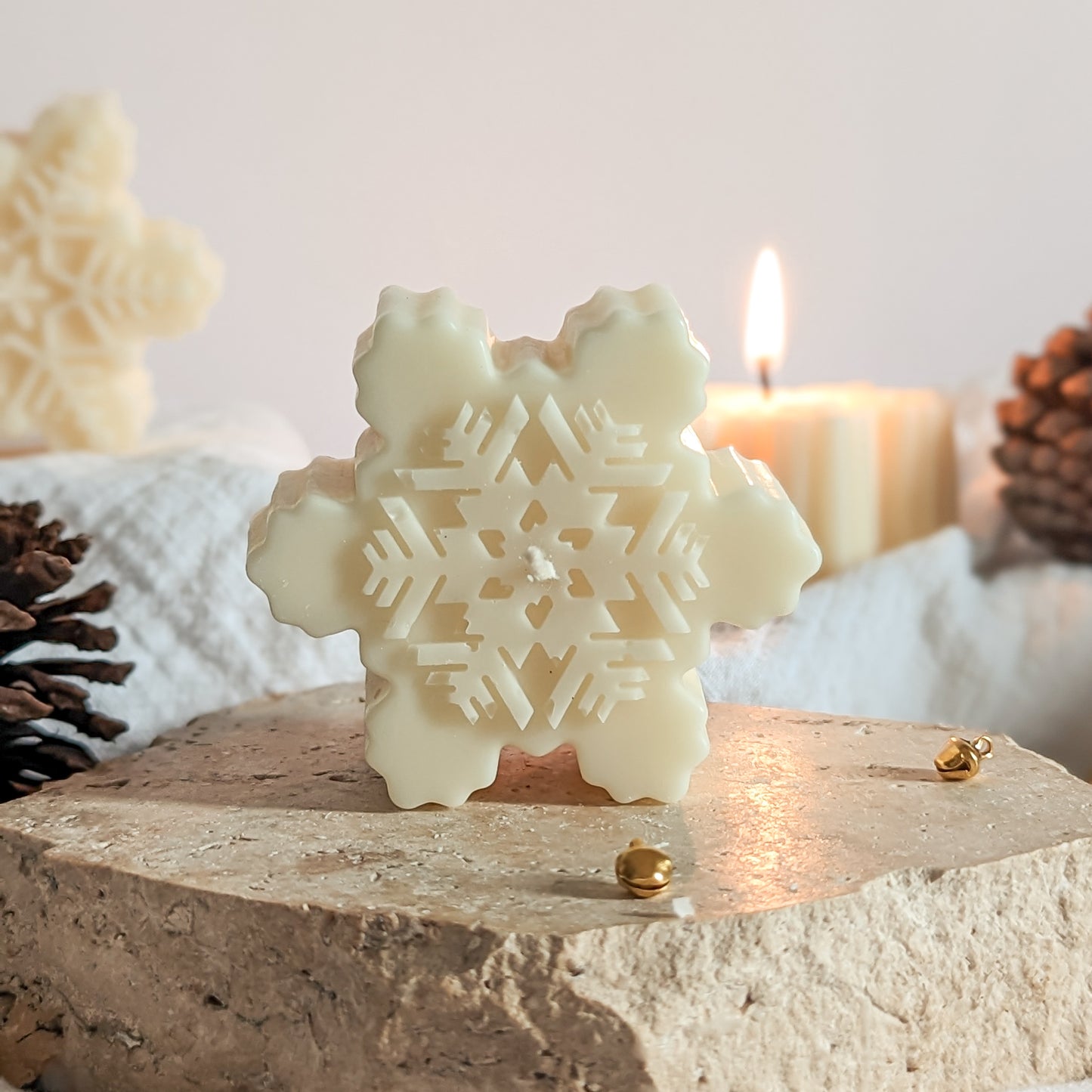 Christmas Snowflake Decorative Candle