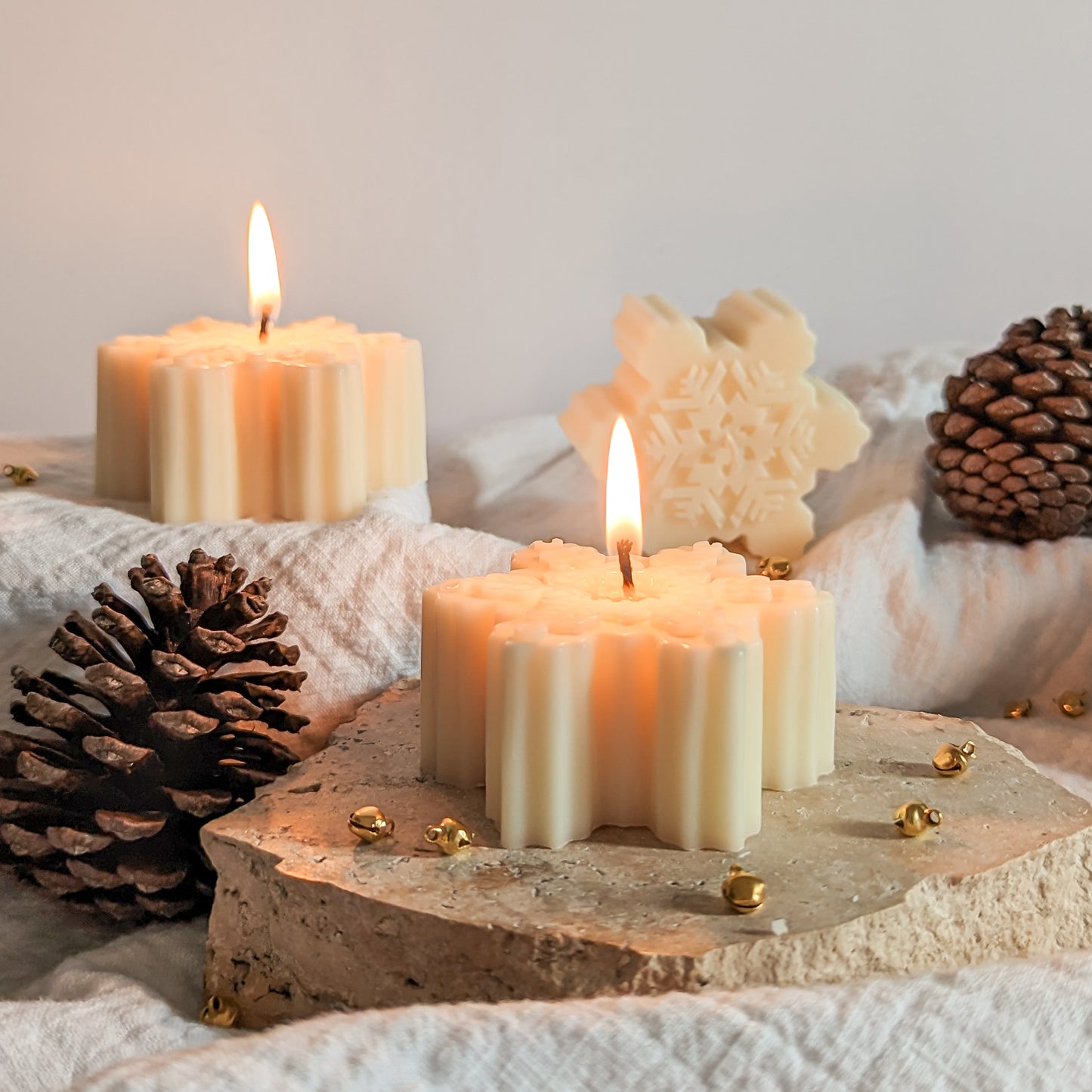 Christmas Snowflake Decorative Candle