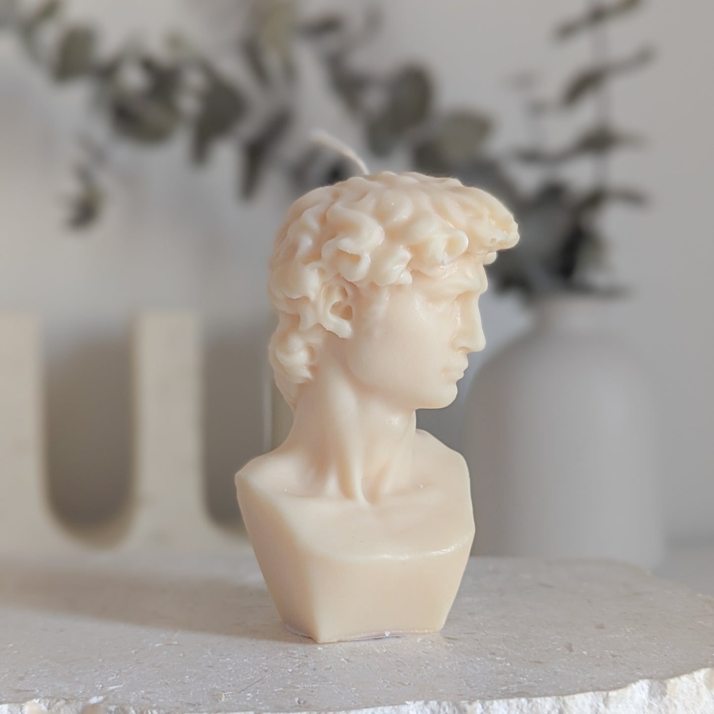 David Statue Decorative Candle