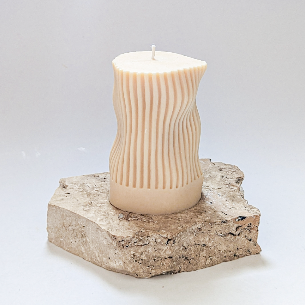 Hendrix Wavy Pillar Candle