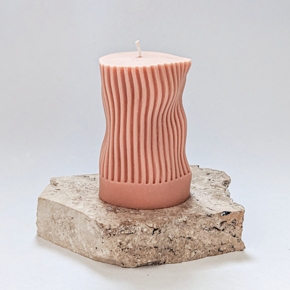 Hendrix Wavy Pillar Candle