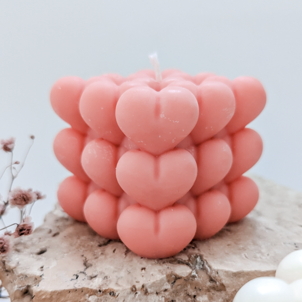 Grace Heart Bubble Candle