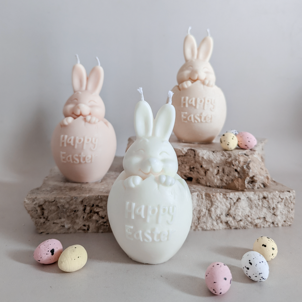 Happy Easter Bunny Candle
