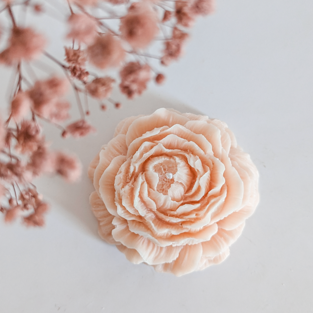 Peony Flower Candle